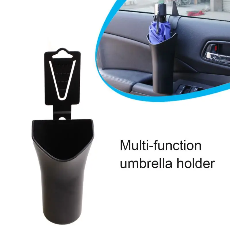 Automobile Accessories Car Multi-purpose Umbrella Bucket Umbrella Holder Hanging Storage Barrel - Название цвета: Черный