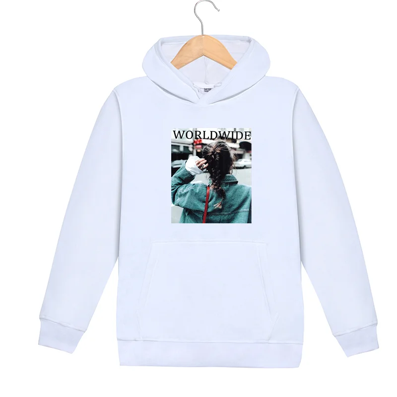 

Cartoon Print Thick Fleece Women Hoodies Hooded Sweatshirts Fashion Winter Warm Pocket Female Plus Size Pullover Tops Fashion