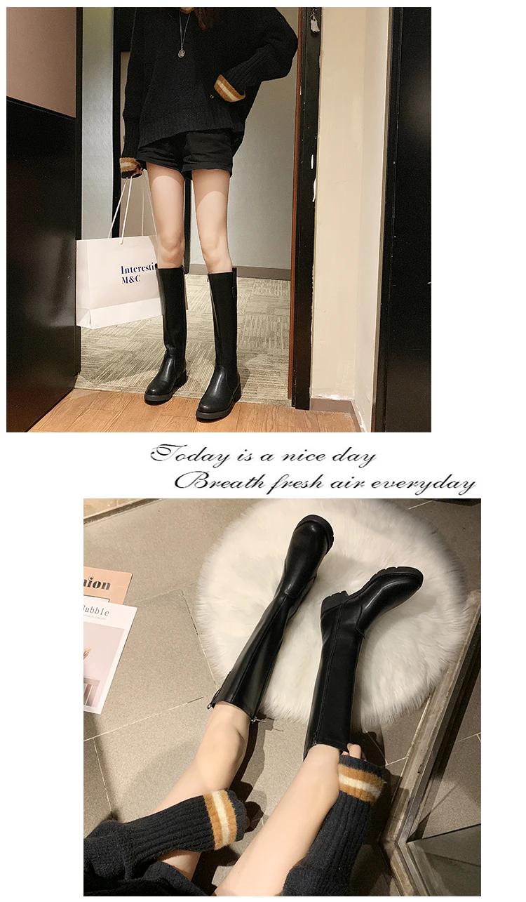Женские ботинки «Челси» с узором; высокие сапоги-трубы до середины голени; зимние кожаные сапоги до колена; стильная обувь с острым носком на высоком каблуке