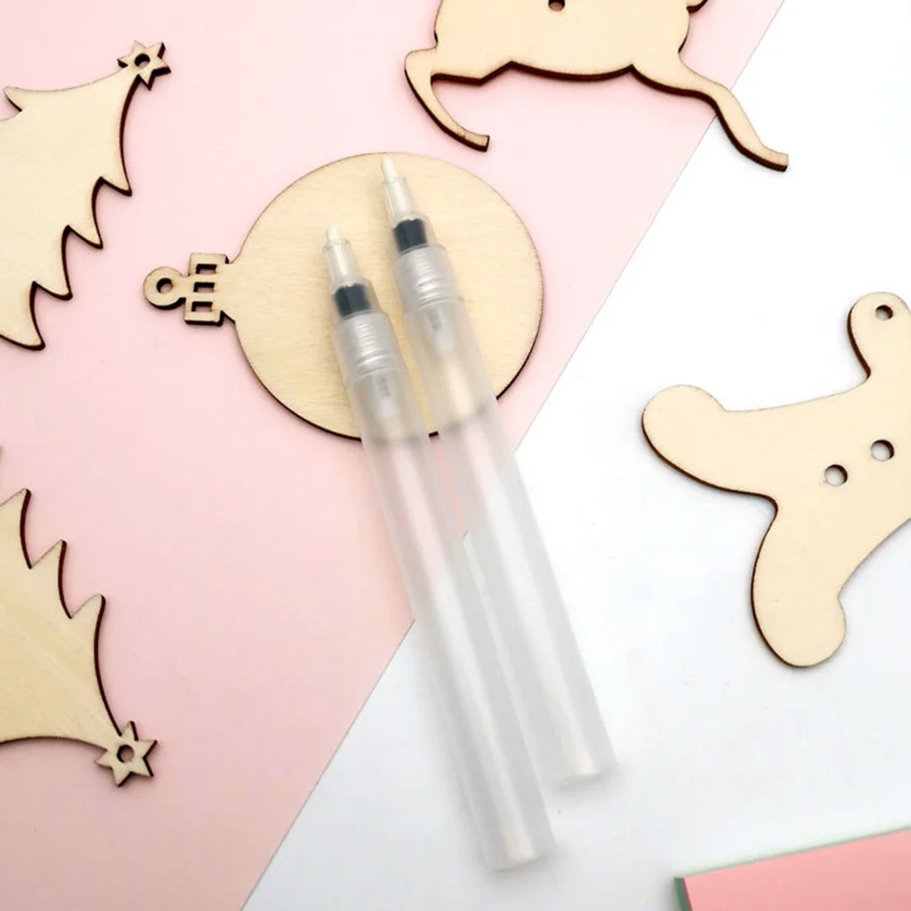 Clear Plastic Round Tips 3mm Flat Tip Watercolor Oil Acrylic Paints Marker Pen Empty Tube Ink Fountain Refill Pen