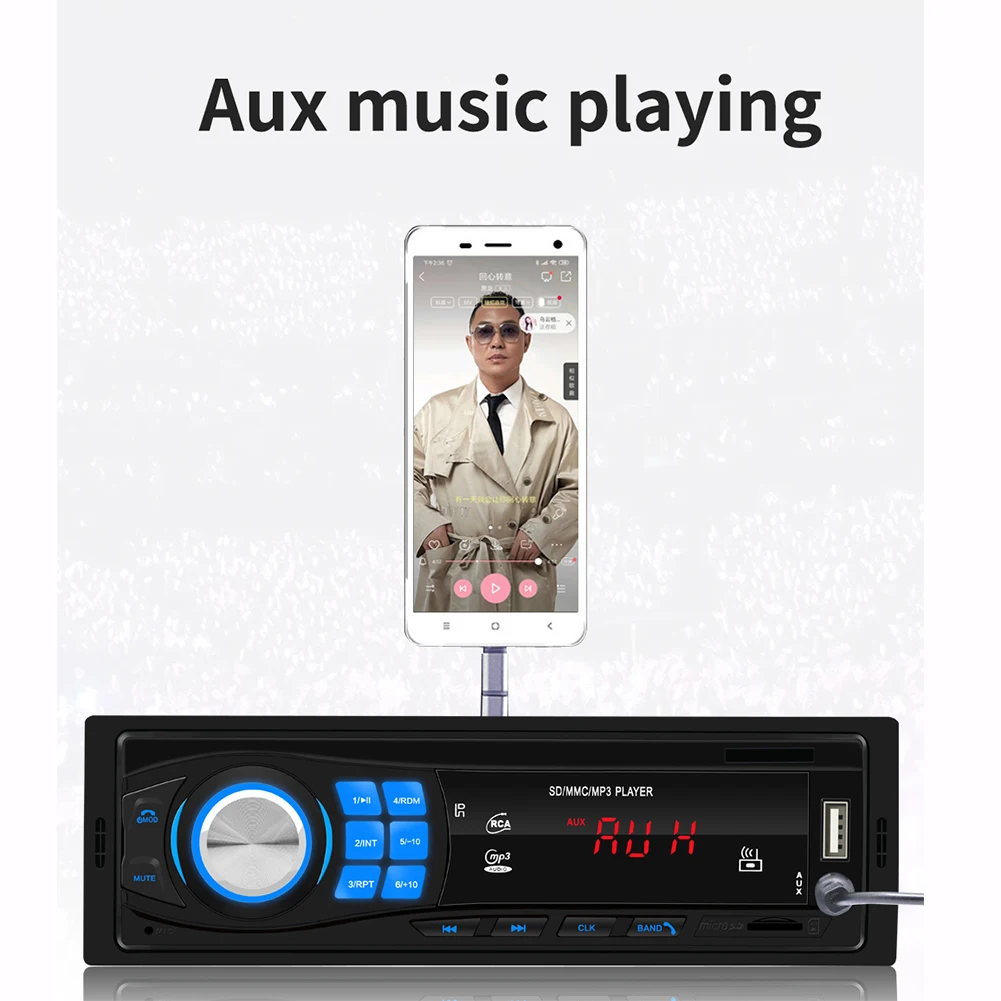 Автомобильный MP3-плеер 12V автомобильный Bluetooth стерео аудио FM радио Hands-free AUX USB mp3 плеера фм модулятор трансмиттер משדר בלוטוס