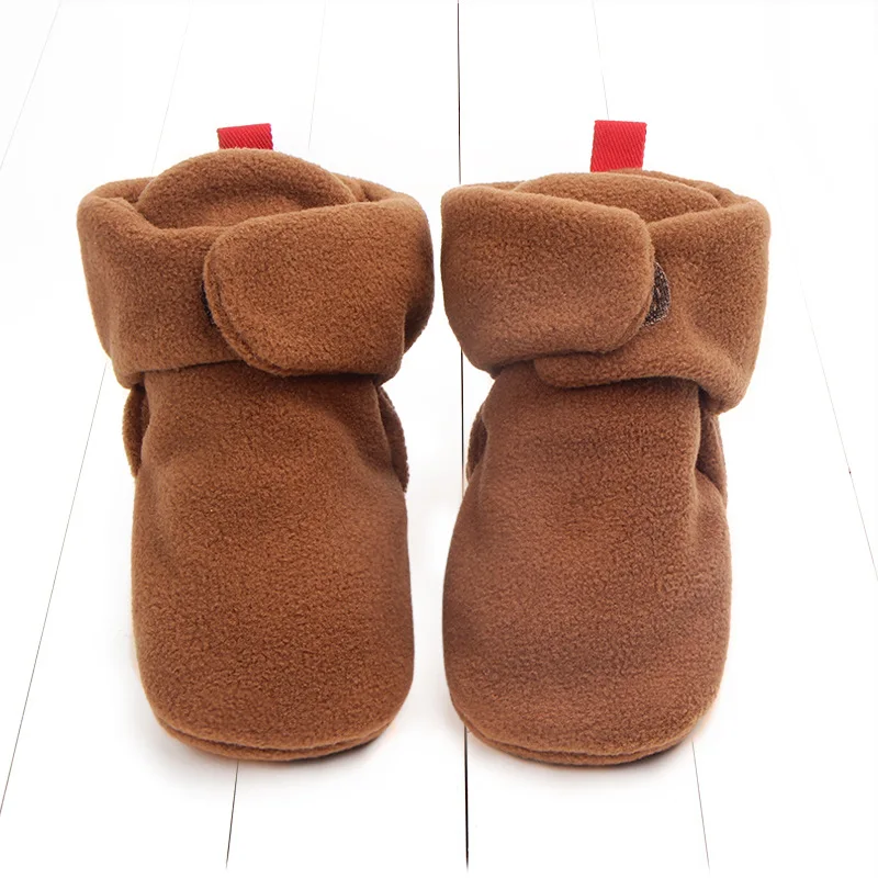 Cozie/зимние теплые ботинки унисекс из искусственного флиса для новорожденных и малышей; классическая обувь для мальчиков 0-18 месяцев