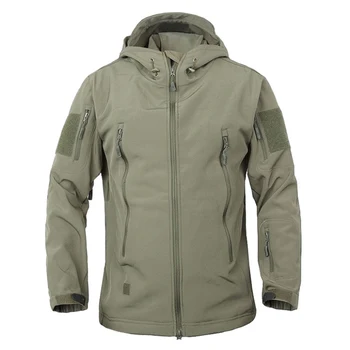 

Men Outdoor Waterproof Softshell Jacket Hunting Windbreaker Ski Coat Hiking Camping Fishing Outerwear