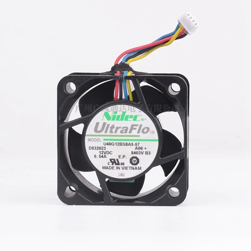 4-проводной вентилятор охлаждения сервера Nidec U40G12BS8A5-57 A06 DC 12V 0.54A 40x40x20 мм |