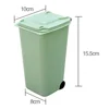 Mini Desktop Trash Can 4color Garbage Storage Box Living Room Coffee Table with Cover Small Paper Basket Plastic Garbage Bag 4