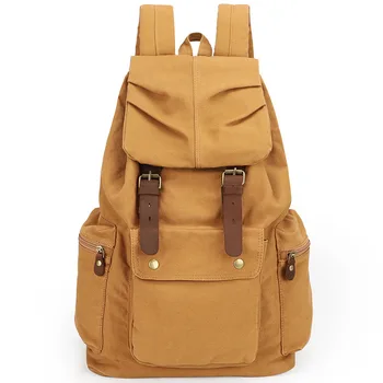 

M135 New High Quality Vintage Military Brand New Canvas Women Men Casual Retro Backpack Day Pack Travel School Notebook Bag
