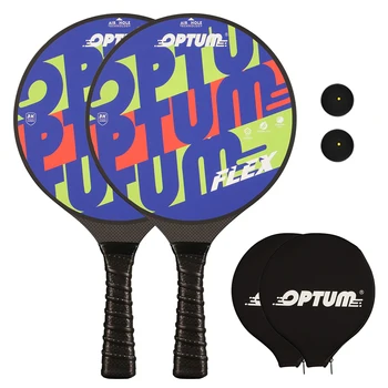 

OPTUM FLEX 3K Carbon Fiber Professional Matkot Paddle Beach Tennis Racket Game Pro Paddle Matka With Cover Bag