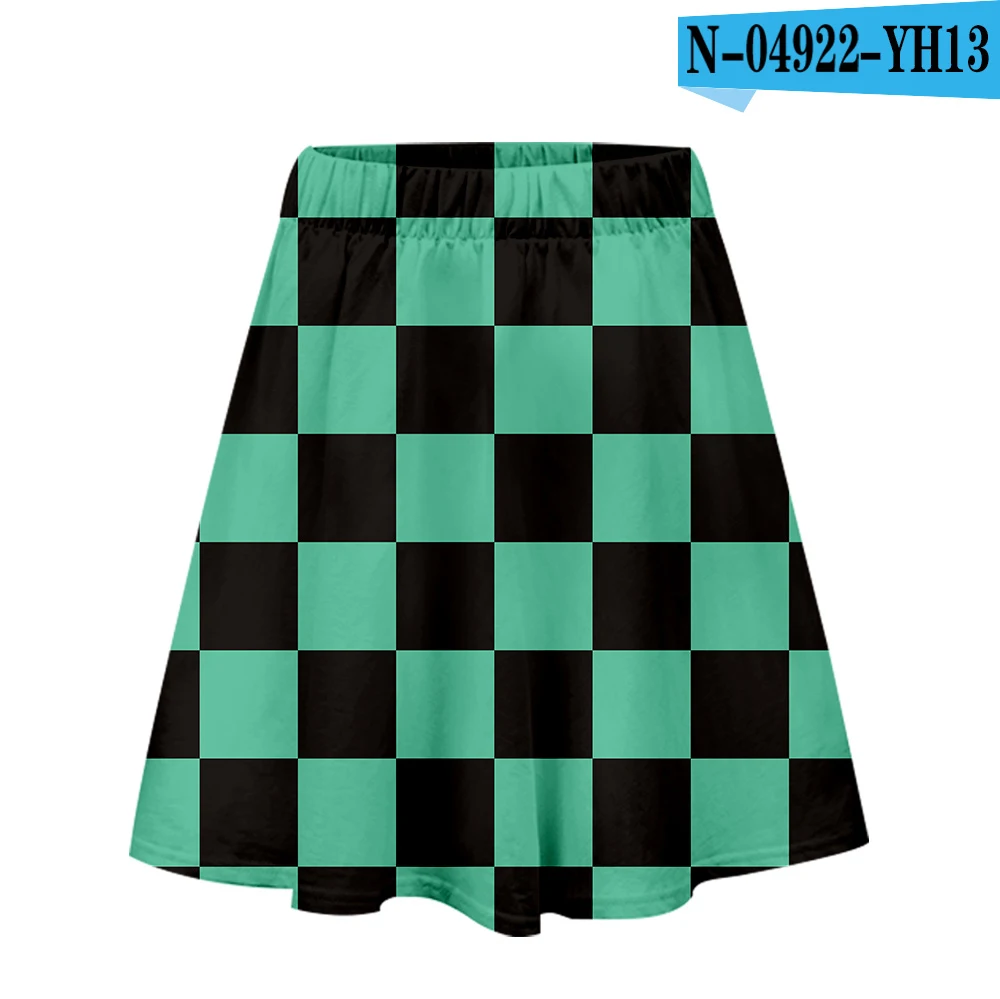 Demon Slayer Skirt Harajuku Casual New Style Harajuku Pop Skirts New Sexy Kpops Women Casual Skirts streetwear - Color: D