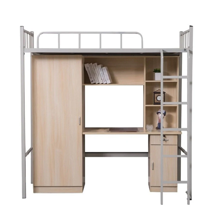 Bunk Bed Dormitory High Loft Home Bedroom Multifunction Single Nap Teenage Adult Twin Frame With Guardrail 90/100/120CM | Мебель
