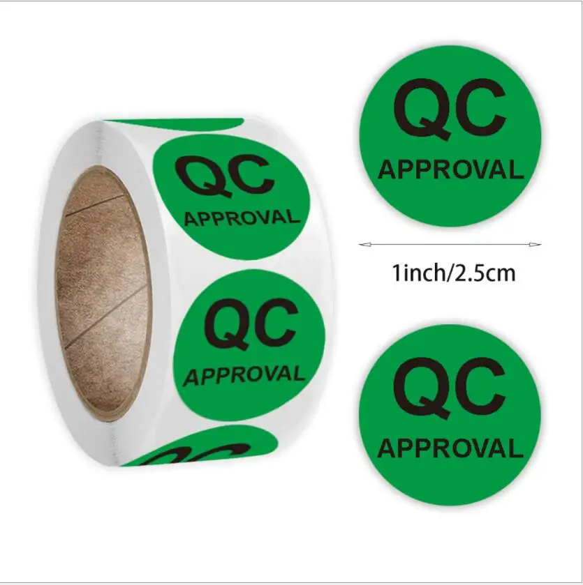 500 1 dia Qc Approval Label/Sticker Jenco-Label IC1041G 
