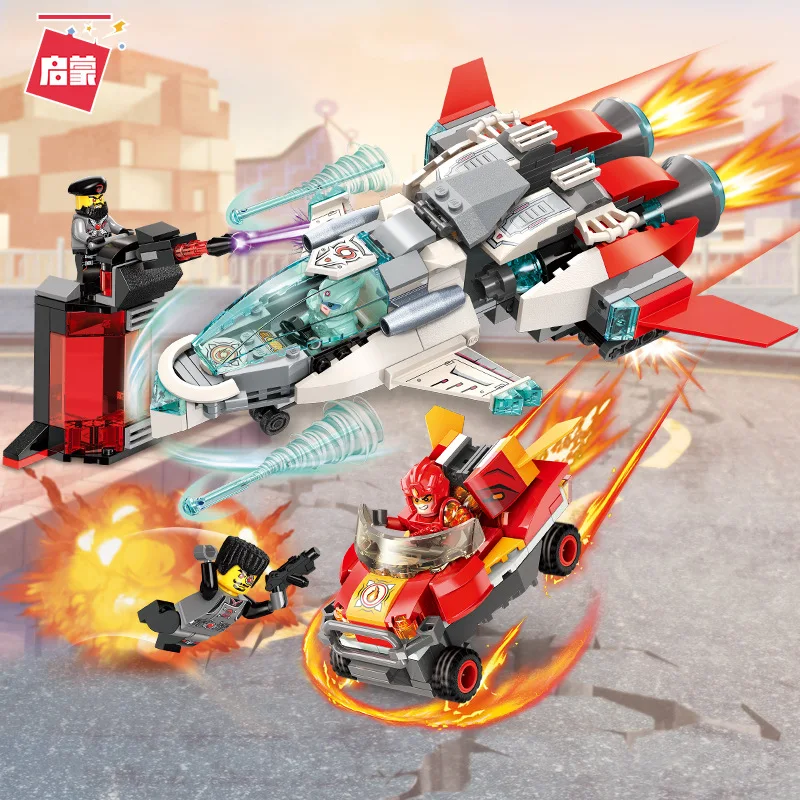 

Enlighten diy Granule Building Blocks 3402-3 xuan neng Combat Team Series Shadow Supercar Blast Jet Boy Toy