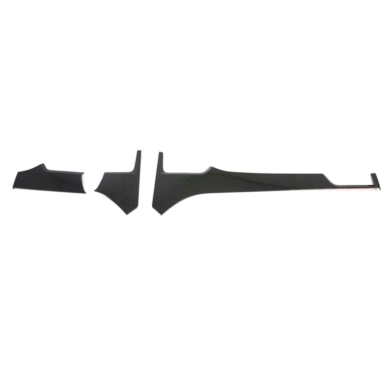 Fit for Tesla Model X 16-19/S 15-19 Car Styling ABS Carbon Center Console Dashboard Stripe Cover Trim 3pcs Auto Accessories