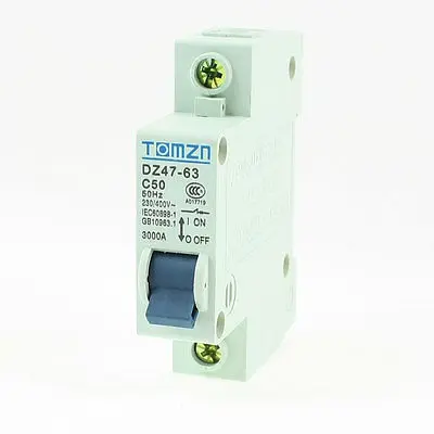 

AC 230/400V 32A 1 Pole 1P Overload Protection MCB Mini Circuit Breaker