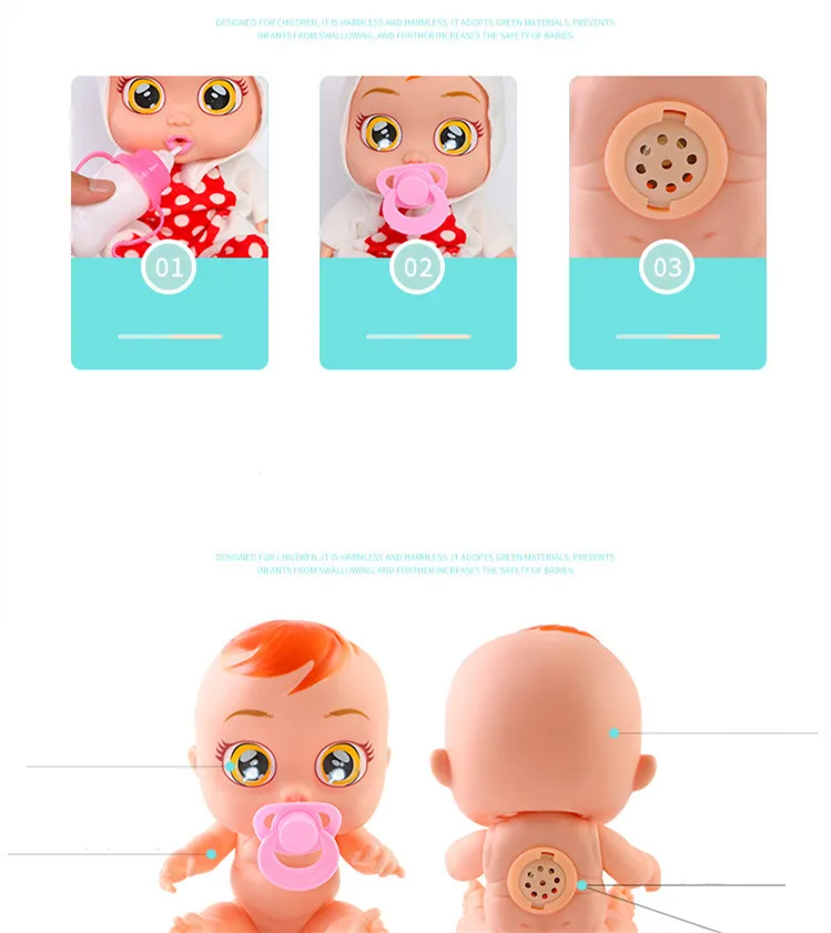 3D силиконовая кукла Inteiro Realista Reborn Cry A Baby, высокое качество, волшебные слезы, куклы, игрушки для детей, подарок-сюрприз, будут слезы