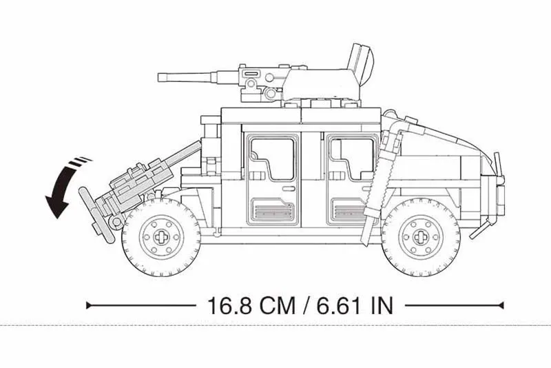 265 шт. WW2 армейский Военный Спецназ H1 штурмовая Броня модель автомобиля Танк