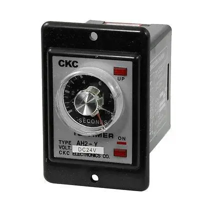 

AH2-Y DC 24V 8-Pin DPDT 0-10 Seconds 10Sec Power on Delay Timer Time Relay