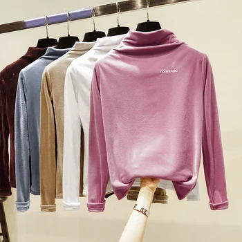 

Turtleneck Sweater Women 2019 Winter Autumn Warm Tops Solid Color Korean Style Jumper Knitted Pull Femme