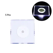 5 шт. акриловый кристалл светодиодный светильник Coaster Бар коктейль светящаяся основа коврик для чашки