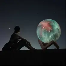 Новинка Луна лампа 3d принт ночной Светильник СВЕТОДИОДНЫЙ звездного неба светильник подарок для детской комнаты, домашний декор