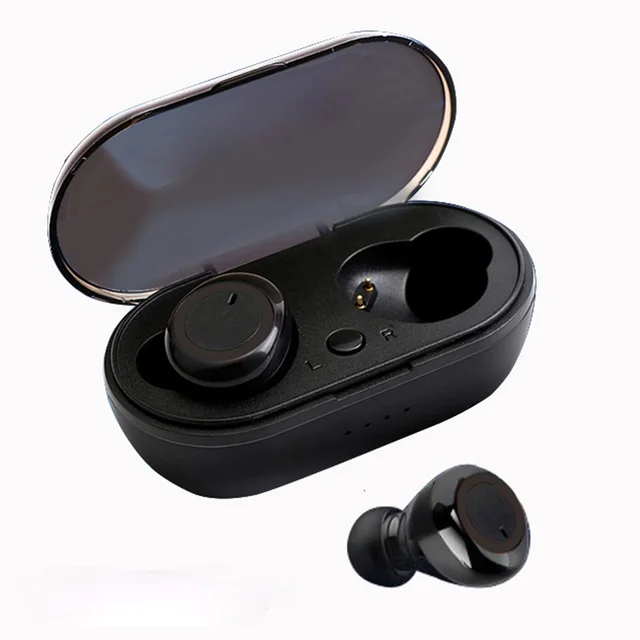 Y50 TWS Wireless Blutooth 5.0 Earphone Noise Cancelling Headset 3D Stereo Sound Music In-ear Earbuds For Android IOS Cell Phone black-Y30