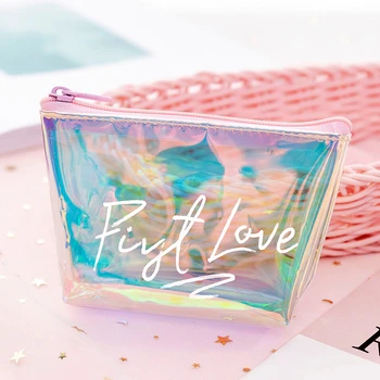 

Laser Small Coin Wallet Women Transparent Pvc Purses& Wallets Kids Girls Cute Clear Candy Mini Purse Fashion Coin Pouch Female