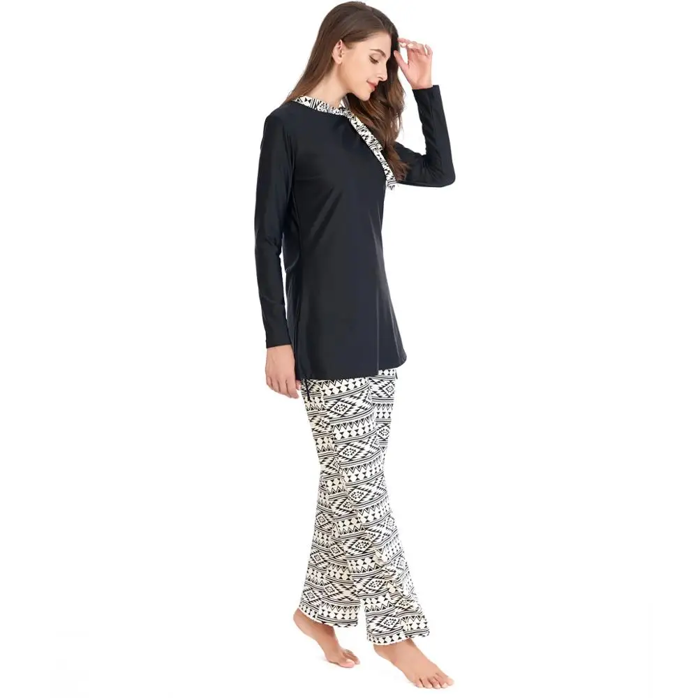 Women Muslim Swimwear 3pcs Full Cover Long Sleeve Sport Swimsuit Islamic Hijab Islam Burkinis women swimwear muslim swimwear