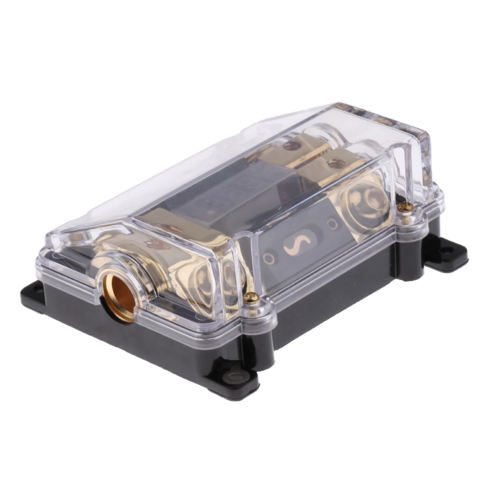 100A Audio Stereo Fuse Holder Distribution Block LED Digital Voltage Inline