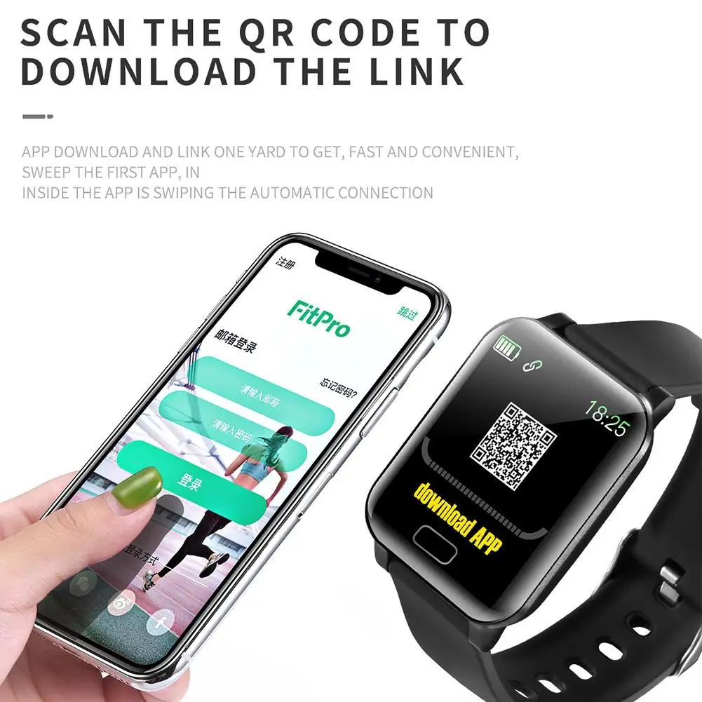 Смарт-браслет Y12, 1,3 дюйма, цветной экран HD, часы, Поддержка NFC сердечного ритма и контроля артериального давления