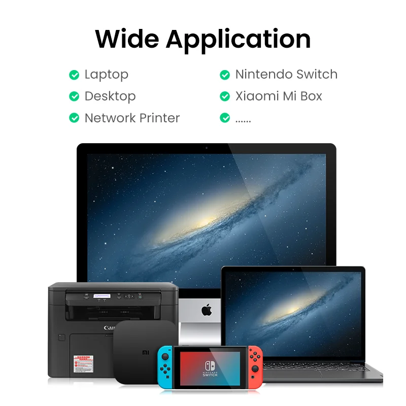 USB Ethernet адаптер UGREEN, USB 3,0 сетевая карта к USB RJ45 Lan для ПК Windows 10 Xiaomi Mi Box 3/S Nintendo Switch Ethernet USB