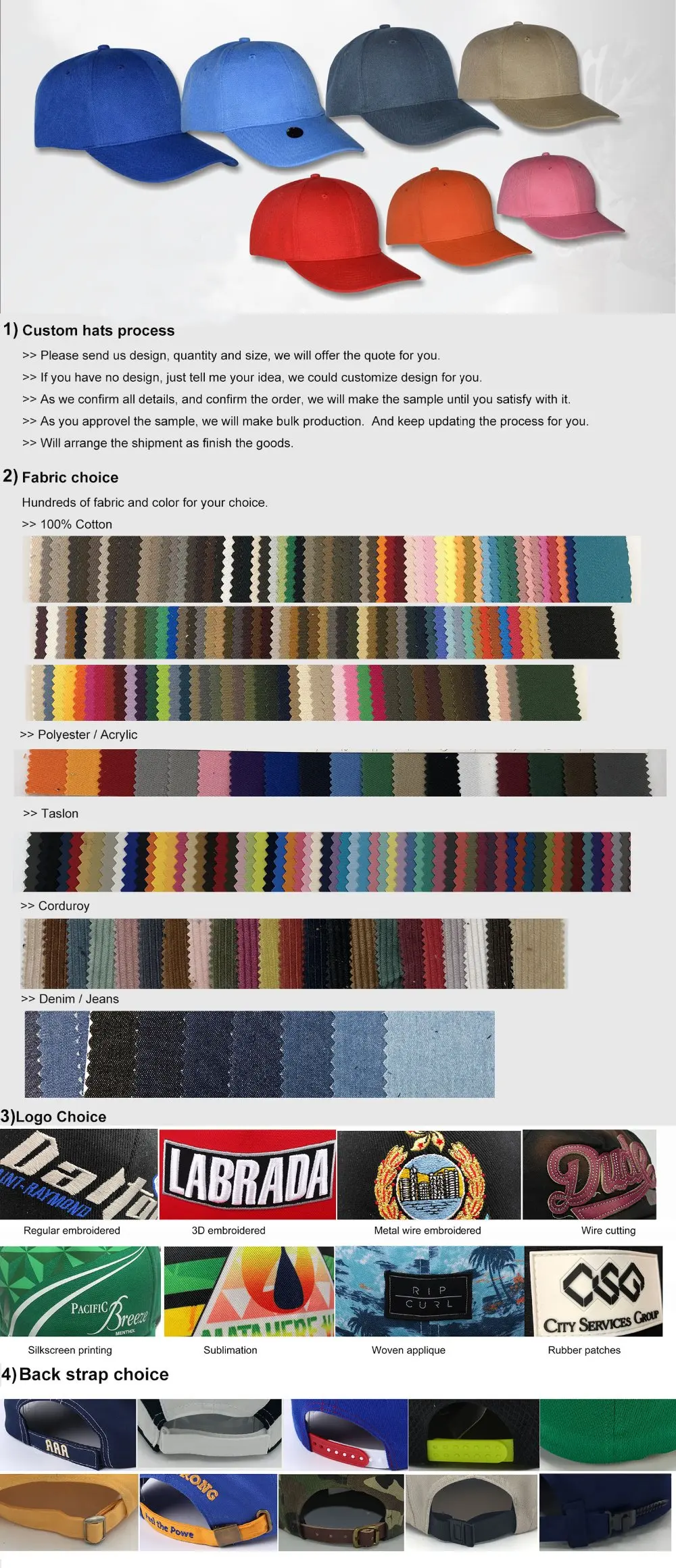Custom hats tip