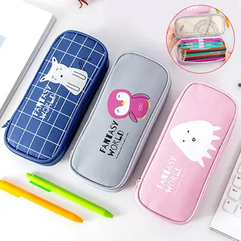 

large capacity Pencil cases multifunction pencil bag fabric pencils Bags Box Pouch cute Stationery prize cartoon pen case