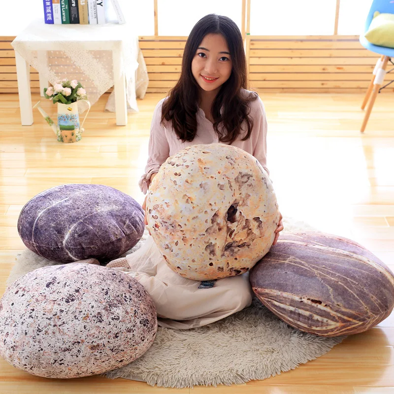 

3D cobblestone pad cushion creative plush toy stone funny doll children girl birthday gift home decoration pillow sofa cushion