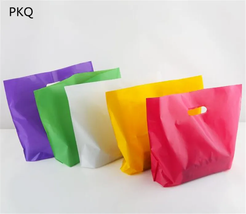 

10pcs Big Plastic Bag Gift Bag Cloth Storage Shopping Bag with Handle Party Wedding Plastic Candy Cake Wrapping Bags