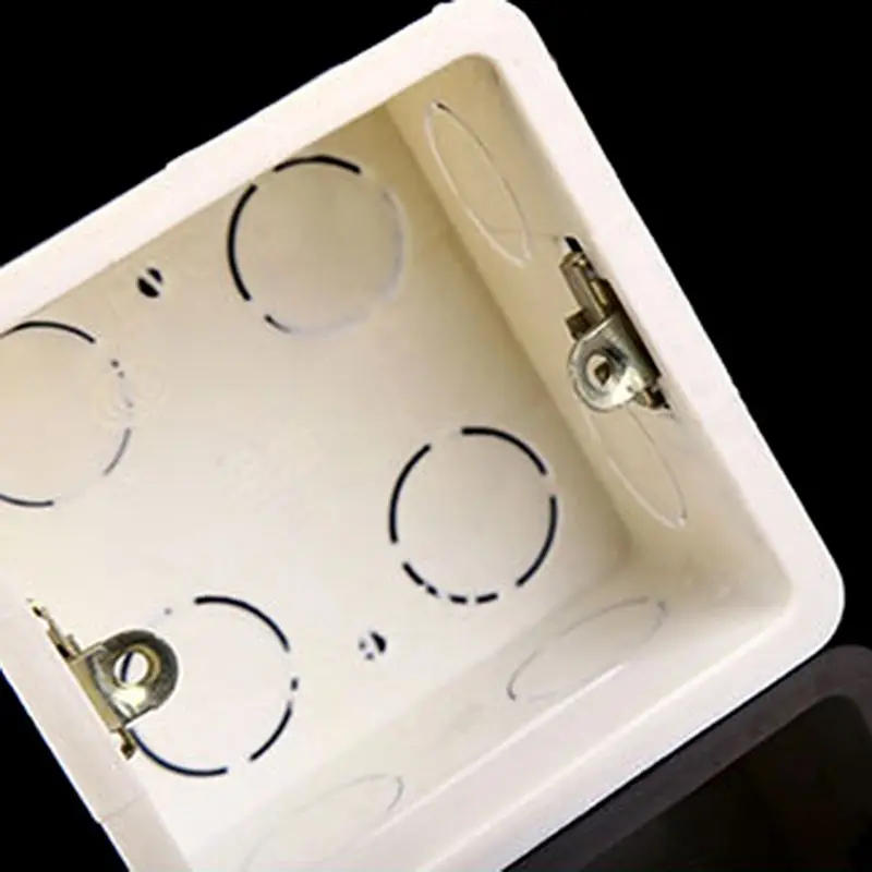 86X86 PVC Junction Box Wall Mount Cassette For Switch Socket Base Switch Bottom Box Electrical Accessories E7CB