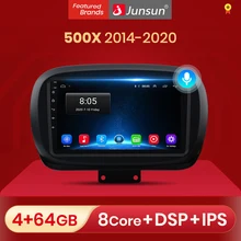 Junsun V1 أندرويد 10.0 DSP CarPlay سيارة راديو الوسائط المتعددة مشغل فيديو السيارات ستيريو لتحديد المواقع لشركة فيات 500X 2014 - 2020 2 din dvd