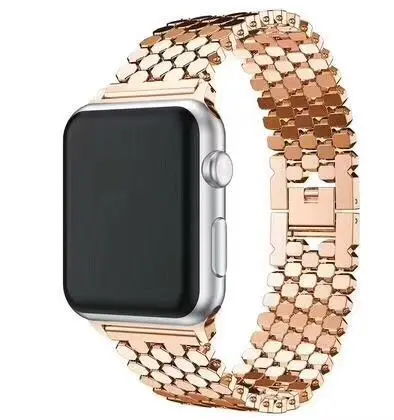 rose gold Серия 5 4 3 2 1 ремешок из нержавеющей стали для Apple Watch band 42 мм 44 мм браслет для iwatch band 38 мм 40 мм - Цвет ремешка: rose gold
