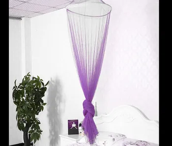 

Princess Dome Mosquito Net Elegant Lace Chiffon Bed Canopy Netting Function Double King Size Fly Insect Anti-Bite Protection