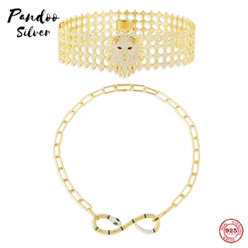 

925 Monaco Jewelry,Moon Star Adjustable Necklace,Snake Necklace Chocker,Burgundy Stone Lion Chocker,April New