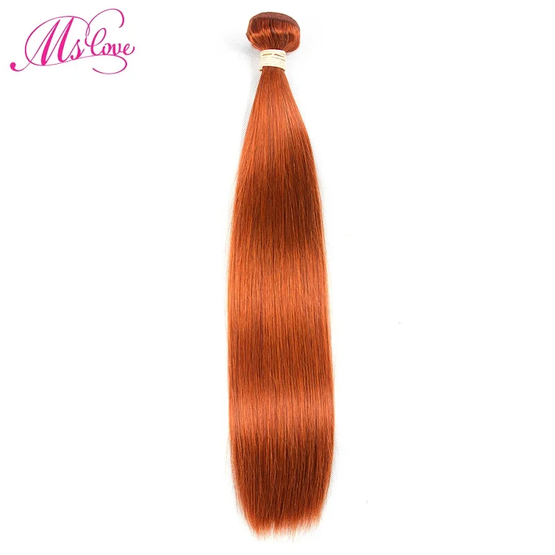 MS Love Pre colored#350 Orange P4/27 бразильские прямые человеческие волосы пряди 1 шт. не Реми человеческие волосы для наращивания 100 г - Цвет волос: #350