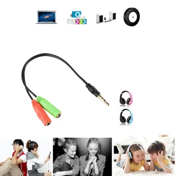 

1pcs Universal 3.5mm Male to Dual Female Mic Audio Y Splitter Headphone Converter Cable