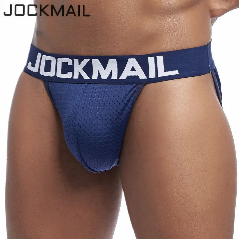Трусы брифы JOCKMAIL мужские сетчатые пикантное нижнее белье из вискозы дышащие