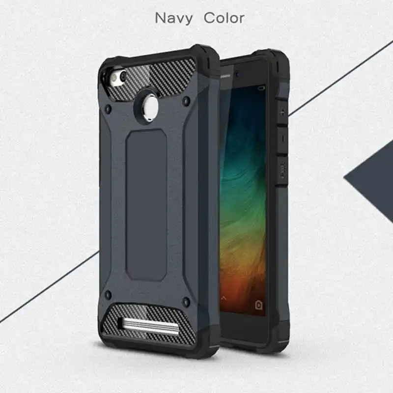 Mokoemi железная Броня ударопрочная 5," для Xiaomi Redmi 3s чехол для Xiaomi Redmi 3s чехол для сотового телефона - Цвет: Navy Blue