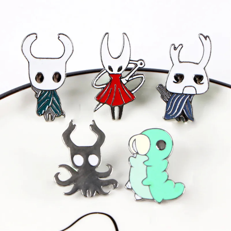 

Game Hollow Knight Cosplay Cartoon Costume Props Metal Badge Pin Alloy Brooch Accessories