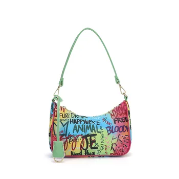 

Women Small PU Leather Shoulder Messenger Bags High Quality Graffiti Ladies Handbag Fashion Designer Female Purses and Handbags