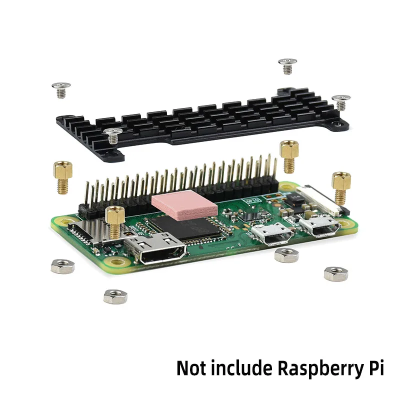 Raspberry Pi Zero 2 W Aluminum Heat Sink with SiliconeThermal Pad for Raspberry Pi Zero W Pi0 raspberry pi cooler