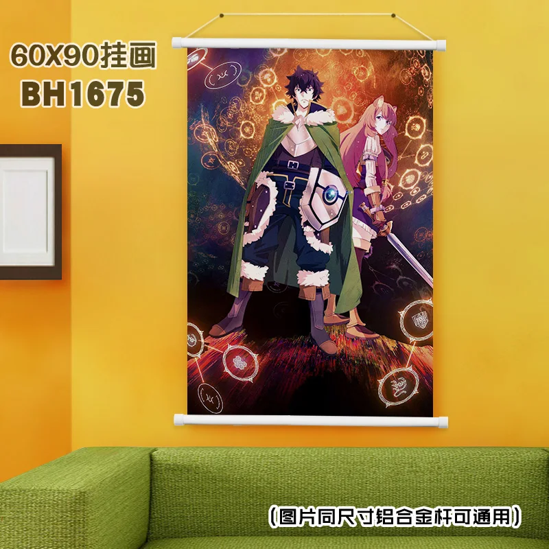(60X90)BH1675-盾之勇者成名录 动漫白色塑料杆挂画