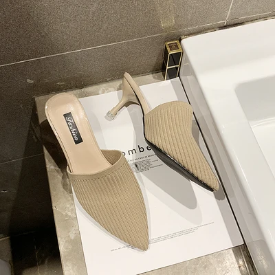 beige EOEODOIT/; сезон осень-весна; туфли на высоком каблуке «рюмочка»; туфли-лодочки с острым носком; соблазнительные женские босоножки без застежек - Цвет: beige