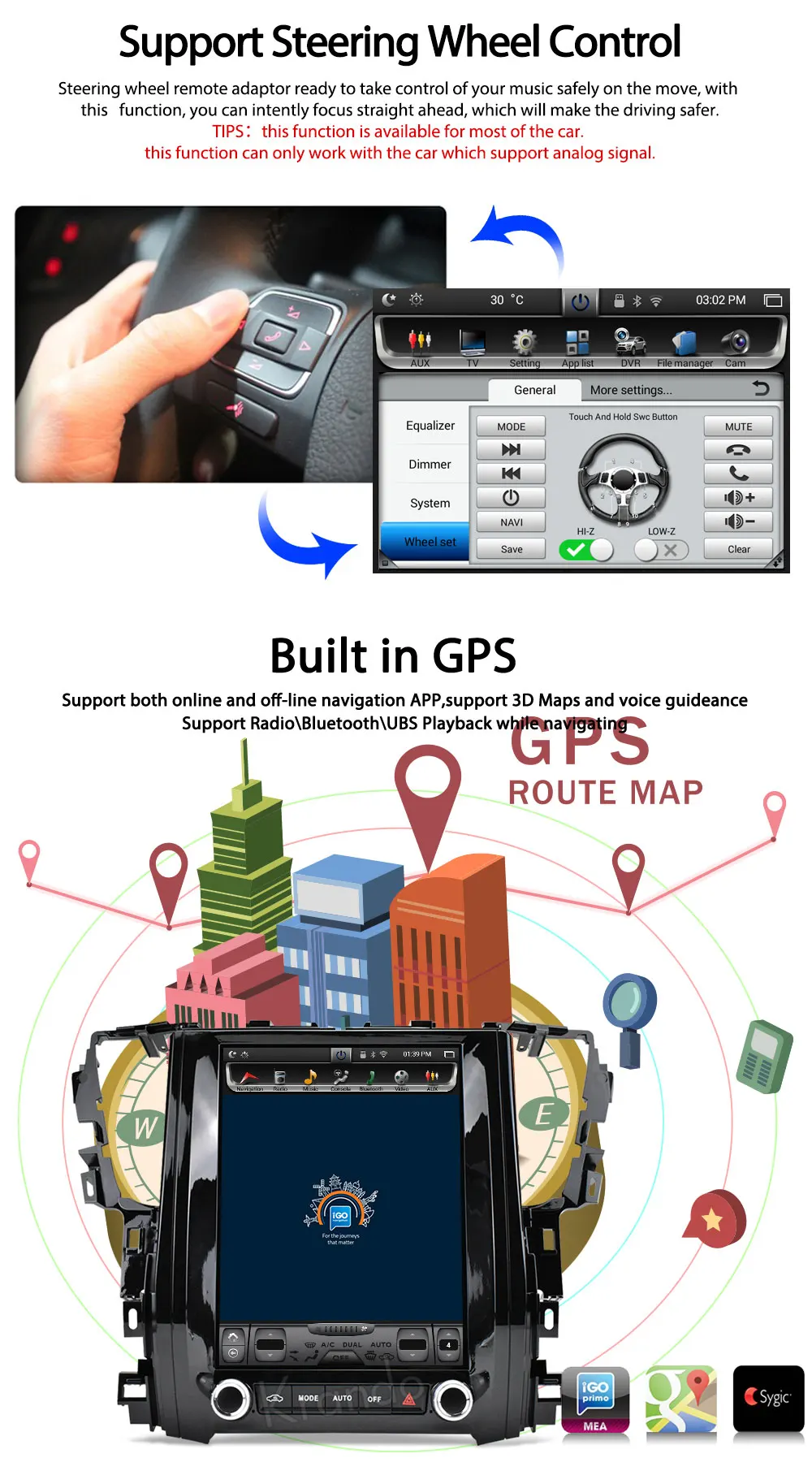 Excellent Krando Android 8.1 12.1" Tesla Vertical car multimedia player for Toyota Alphard navigation system 4