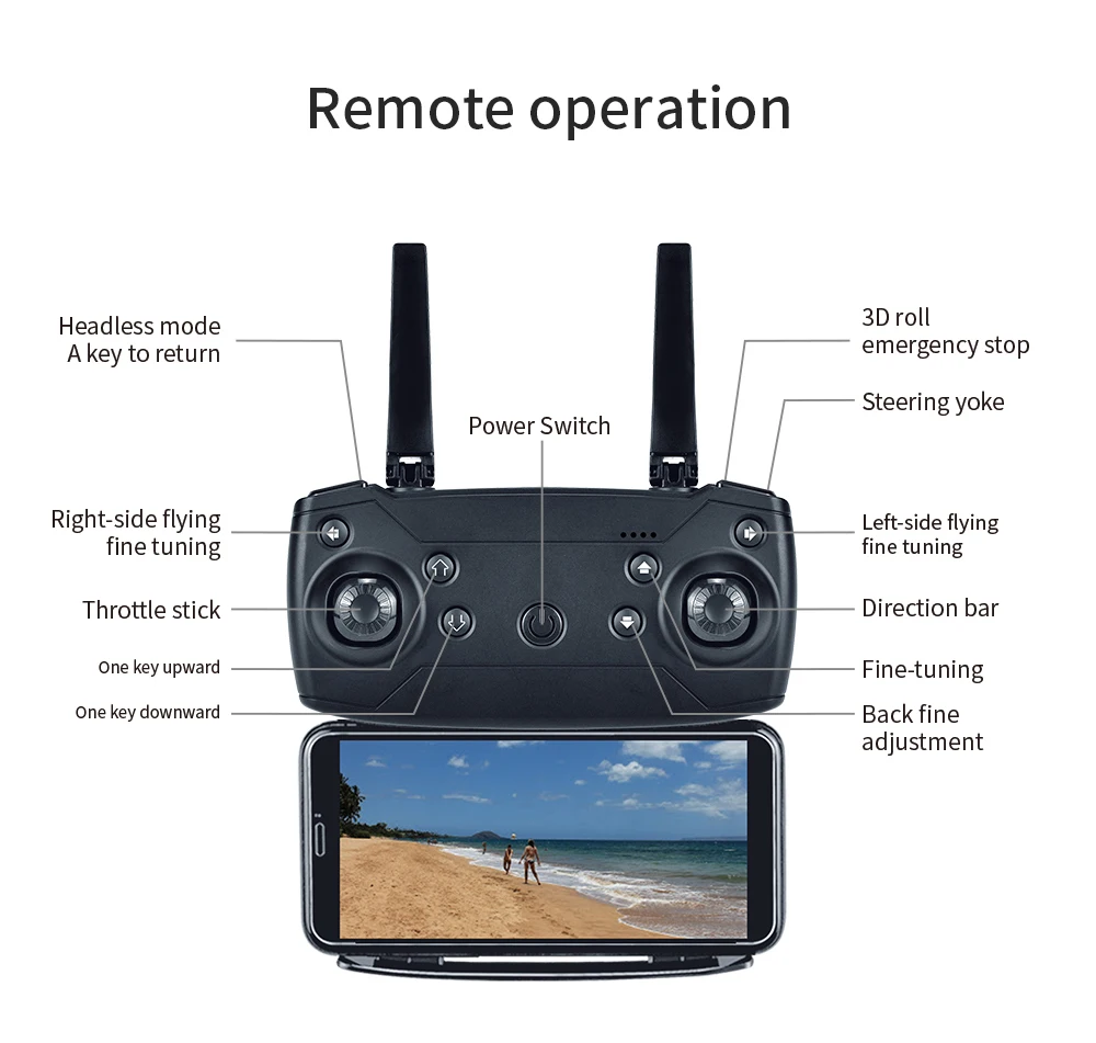 Дрон E68 Pro с 4K профессиональная Аэрофотосъемка Антивибрационная камера складные