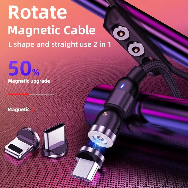 Магнитный кабель Vasco 1 м 2 3 в Тип C зарядный Lightning Android USB для передачи данных iPhone Xiaomi
